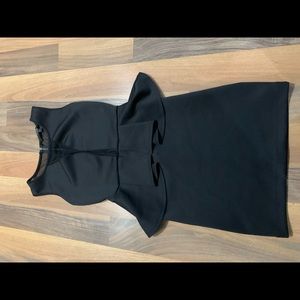 Black midi dress